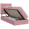 vidaXL Opslag bed met matras met hoofdeinde Roze 90 x 200 cm Fluweel