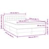 vidaXL Boxspring met matras en LED fluweel donkergrijs 140x210 cm