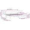vidaXL Dagbed met uittrekbed Wasbruin 203,5 x 184 x 66 cm