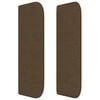 vidaXL Hoofdbord met randen 163x16x78/88 cm stof donkerbruin