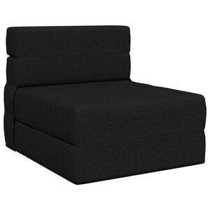 vidaXL Vouwbare Bankbed Zwart 70 x 72 x 60 cm Stof