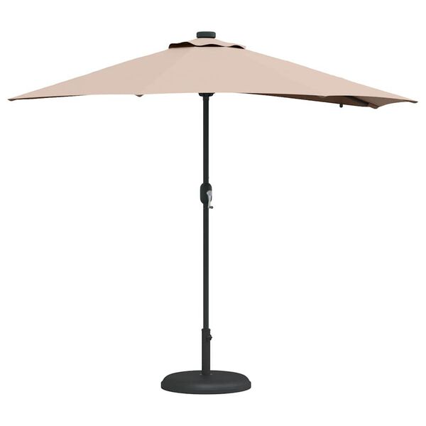 vidaXL Tuinparasol Taupe 294 x 150 x 223 cm Stof