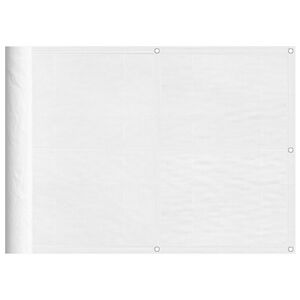 vidaXL Balkonscherm 75x800 cm 100% oxford polyester wit