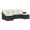 vidaXL Tuin Sofa Set met kussen met opslag 6 pcs Poly riet