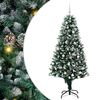 vidaXL Kunstkerstboom Groen 180 cm PVC en Staal en Kunststof