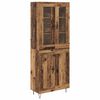 vidaXL Hoge kast Oud Hout 69,5 x 34 x 90 cm Bewerkt hout