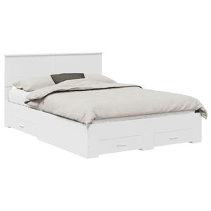 vidaXL Bedframe met hoofdeinde met lade Wit 160 x 200 cm Bewerkt hout