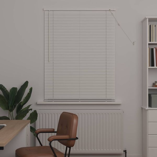 vidaXL Venetiaanse Blind Verstelbaar Wit 150 x 90 cm PVC