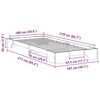 vidaXL Bedframe met opslag Bruin 100 x 210 cm Massief grenenhout