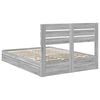 vidaXL Opslag bed met lade Grijs Sonoma 140 x 200 cm Bewerkt hout