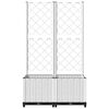 vidaXL Plantenbak met latwerk 80x40x136 cm polypropeen wit