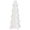 vidaXL Kerstdecoratie kerstboom 49 cm massief grenenhout wit