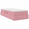 vidaXL Opbergbed met matras met matras Roze 90 x 200 cm Fluweel