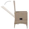 vidaXL 7-delige Tuinset poly rattan beige