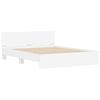 vidaXL Bedframe met Hoofdeinde Wit 152 x 203 cm Bewerkt hout