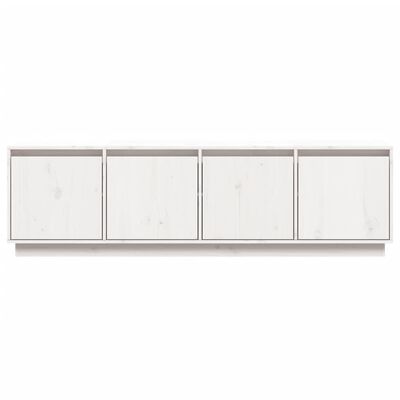 vidaXL Tv-meubel 156x37x45 cm massief grenenhout wit