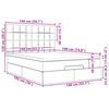 vidaXL Ottoman bed met matras 140x190cm stof taupe