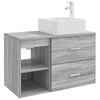 vidaXL Badkamermeubelset 2 pcs Grijs Sonoma Bewerkt hout
