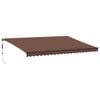vidaXL Uitschuifbare luifel Bruin 500 &times; 350 cm Polyester