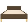 vidaXL Bedframe zonder matras 90x200 cm stof donkerbruin