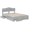 vidaXL Bedframe met hoofdeinde Grijs Sonoma 140 x 200 cm Bewerkt hout