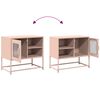 vidaXL Tv-meubel 68x39x60,5 cm staal roze