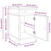 vidaXL Nachtkastje Oudhout 40 x 42 x 60cm Bewerkt hout