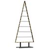 vidaXL Metalen kerstboom met standaard Zwart 150 cm Staal