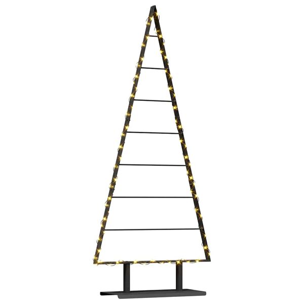 vidaXL Metalen kerstboom met standaard Zwart 150 cm Staal