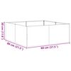 vidaXL Plantenbak 80x80x30 cm staal wit