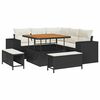 vidaXL Tuin Sofa Set 8 st Zwart poly rattan