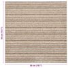 vidaXL Tapijttegels 20 st 5 m&sup2; 50x50 cm gestreept beige