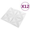 vidaXL Wandpanelen 12 pcs Origami Wit 50 x 50 cm XPS Schuim