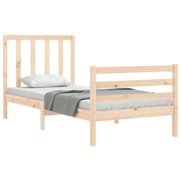 vidaXL Bedframe zonder matras massief grenenhout 90x200 cm