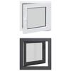 vidaXL Kelderraam RISOR 60 x 60 cm PVC en glas Antracietkleurig
