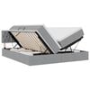 vidaXL LED Opslagbed met Matras Lichtgrijs 180 x 200 cm Stof