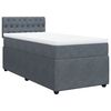 vidaXL Boxspring met matras fluweel donkergrijs 100x200 cm