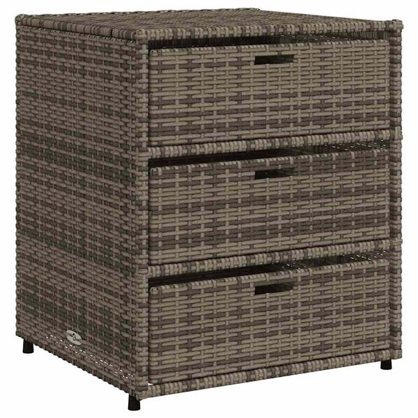 vidaXL Tuinkast 55x59x69 cm poly rattan grijs