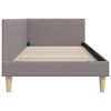 vidaXL Hoekbedframe met hoofdeinde Taupe 90 cm x 190 cm Fluweel