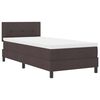 vidaXL Boxspring bed met hoofdeinde Donkerbruin 90 x 200 cm Stof