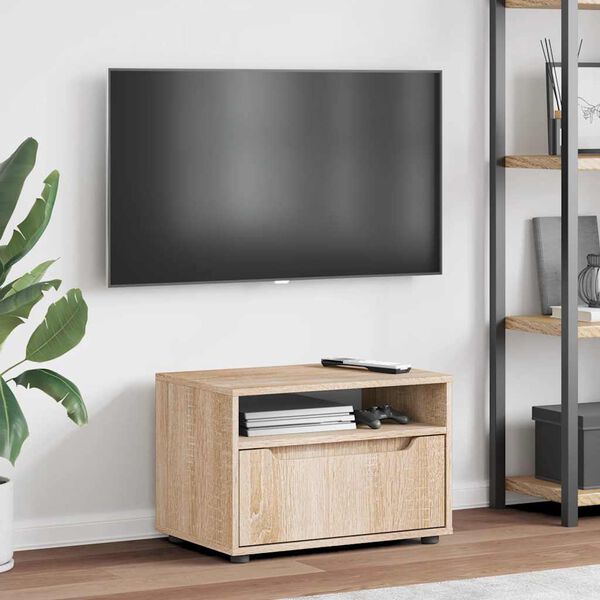 vidaXL Tv-meubel VISNES 60x40x38 cm bewerkt hout sonoma eikenkleurig