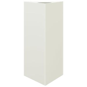 vidaXL Plantenbak driehoek 40x34,5x75 cm staal wit