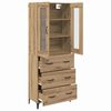 vidaXL Highboard Artisan Eiken 69,5 x 34 x 180 cm Bewerkt hout