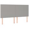 vidaXL Hoofdbord lichtgrijs 160x5x118/128 cm stof