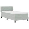 vidaXL Boxspringbed met matras Lichtgrijs 200 x 100 cm Fluweel