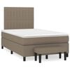vidaXL Boxspring met matras stof taupe 120x190 cm