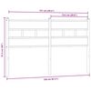vidaXL Hoofdbord 150 cm ijzer en bewerkt hout gerookt eikenkleurig