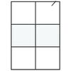 vidaXL Inloopdouchewand 140x195 cm halfmat ESG-glas zwart
