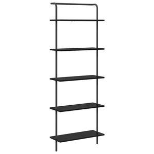 vidaXL Boekenkast 5-laags 60 x 24 x 168 cm Bewerkt hout Zwart Eiken
