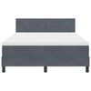 vidaXL Boxspringbed met matras Donkergrijs 140 x 200 cm Fluweel